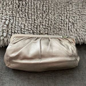 Express  Metallic Leather Clutch